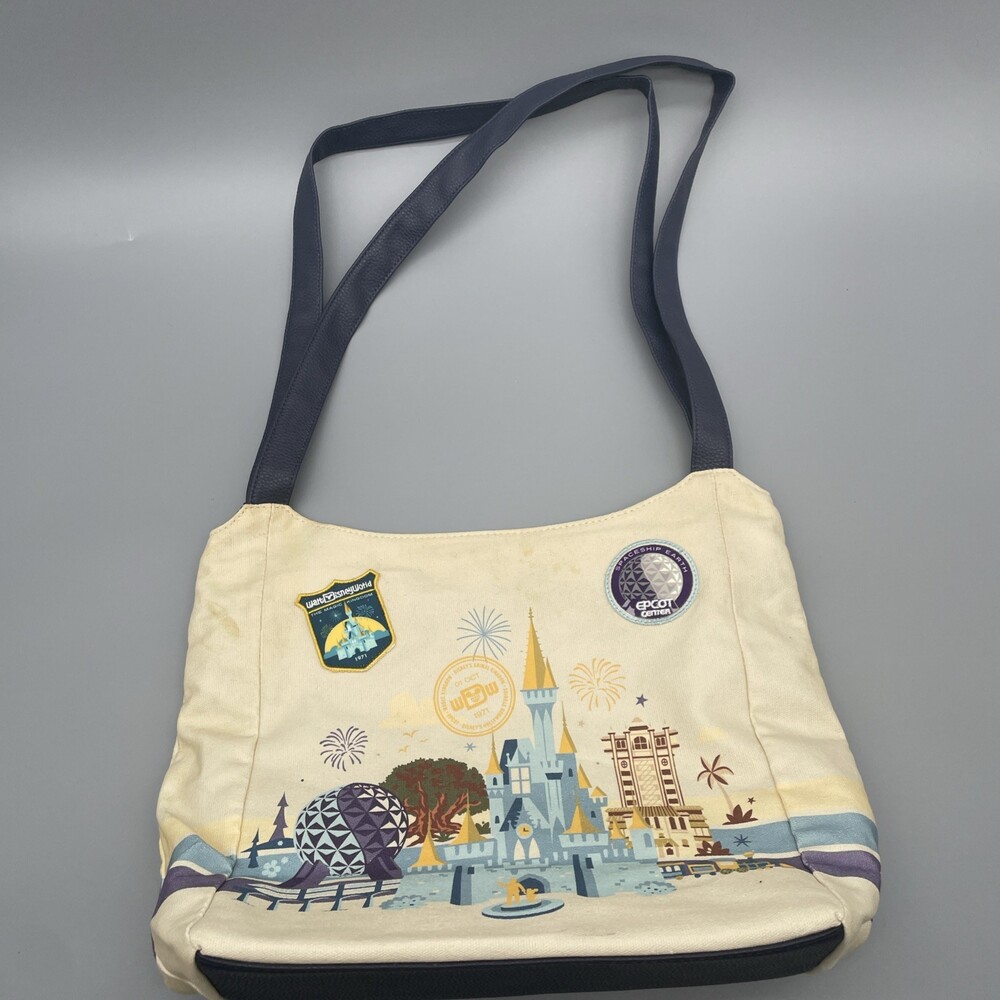 Walt Disney World Parks Discover the Magic Four Parks Canvas Tote Purse Bag